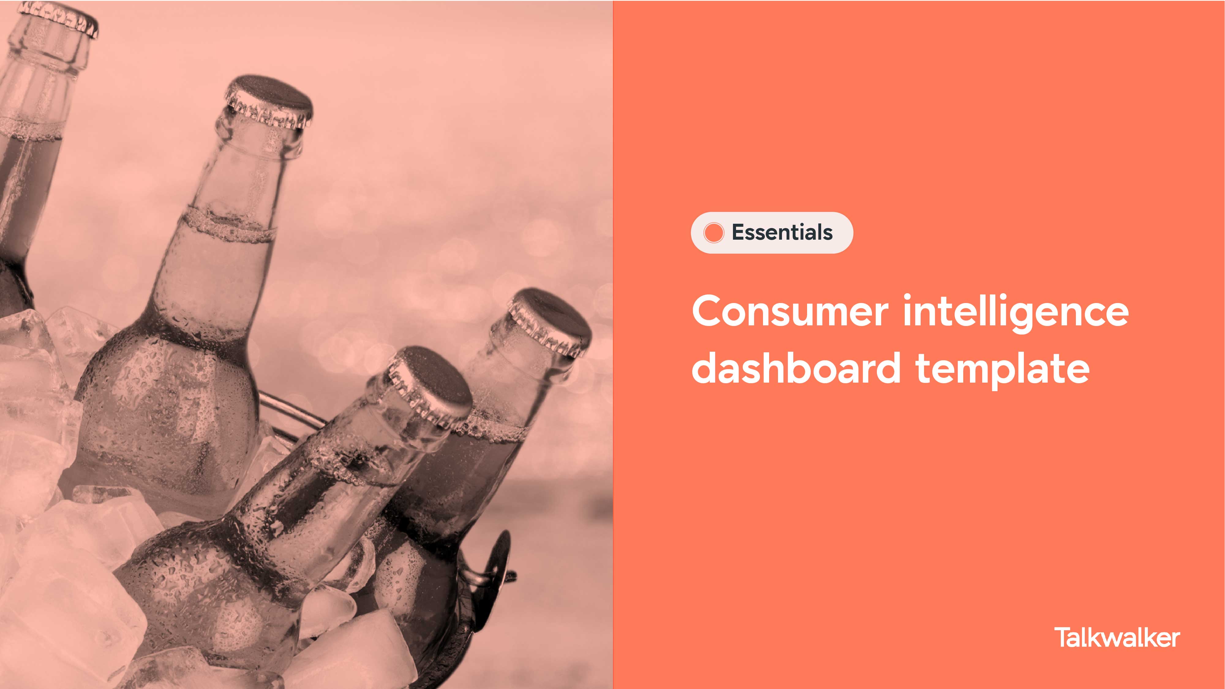 Consumer intelligence dashboard template of soda industry - image of bottles in ice bucket