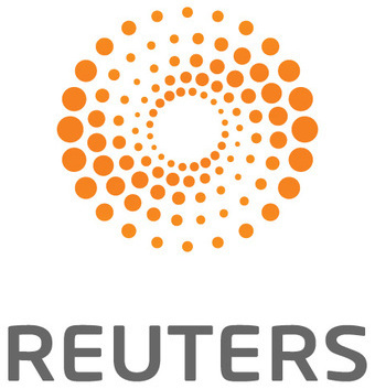 The Reuters logo is shown with the insignia in orange and the text "Reuters" in grey text against a white background.