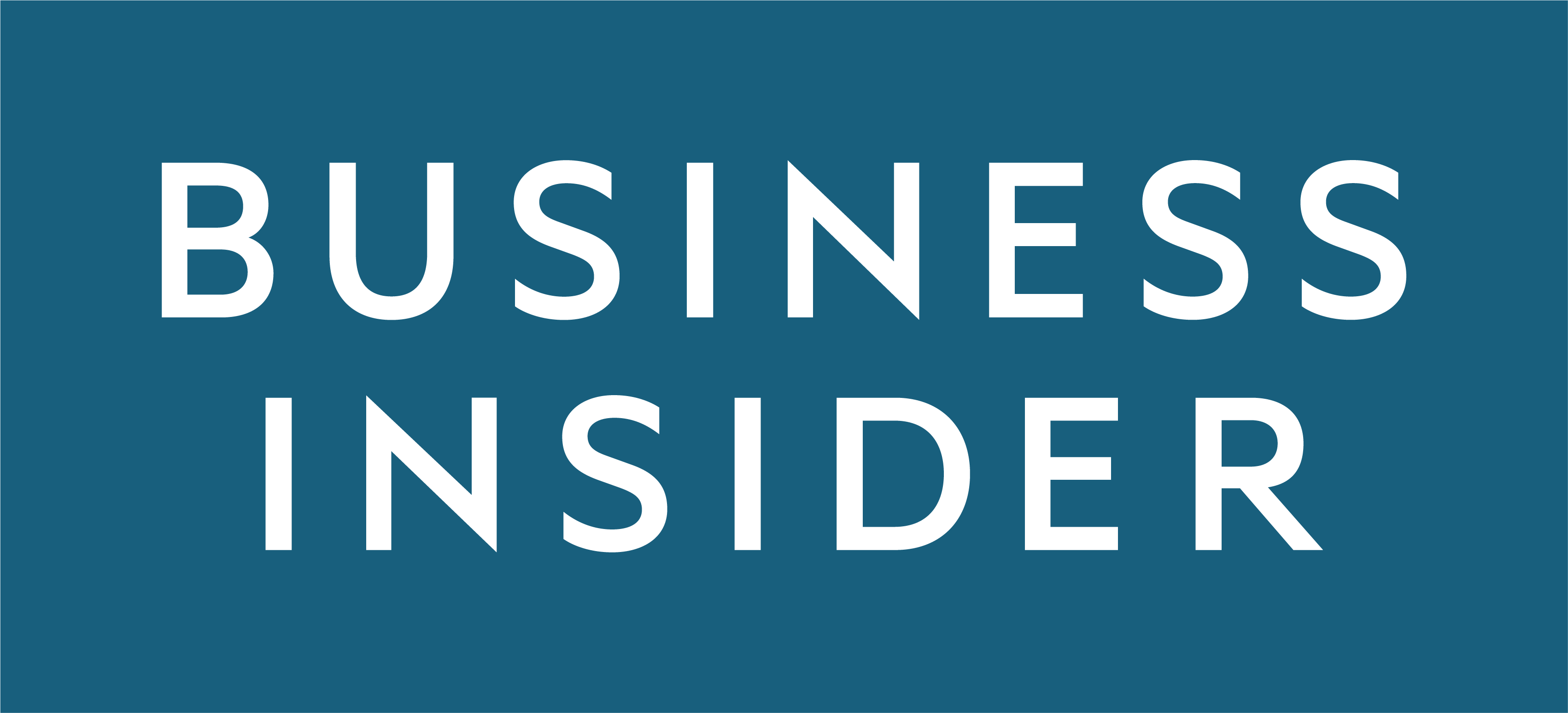 The Business Insider logo is shown in white text against a light blue background.